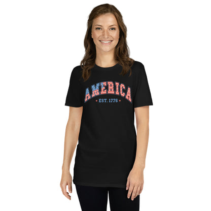 America 1776 T-Shirt - Color: Black