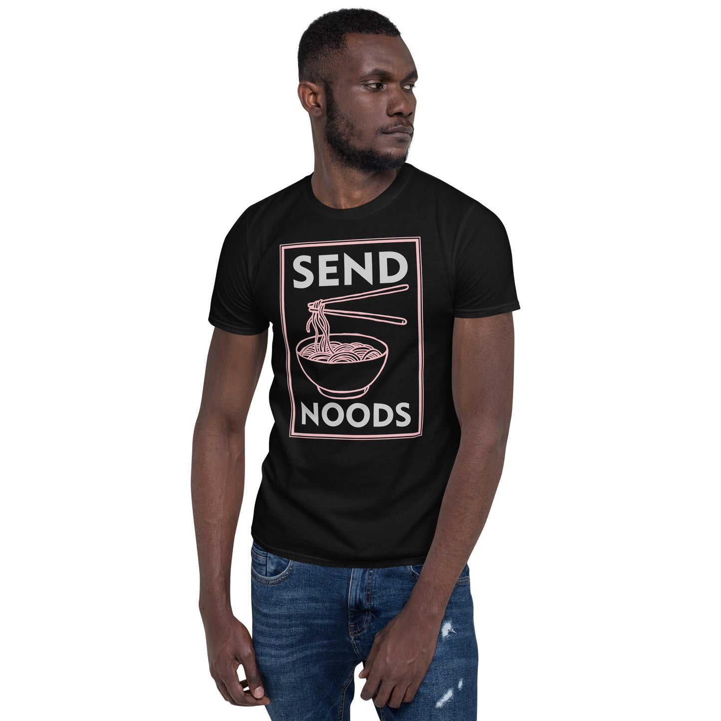 Send Noods T-Shirt (Funny Noodle Humor) - Color: Black