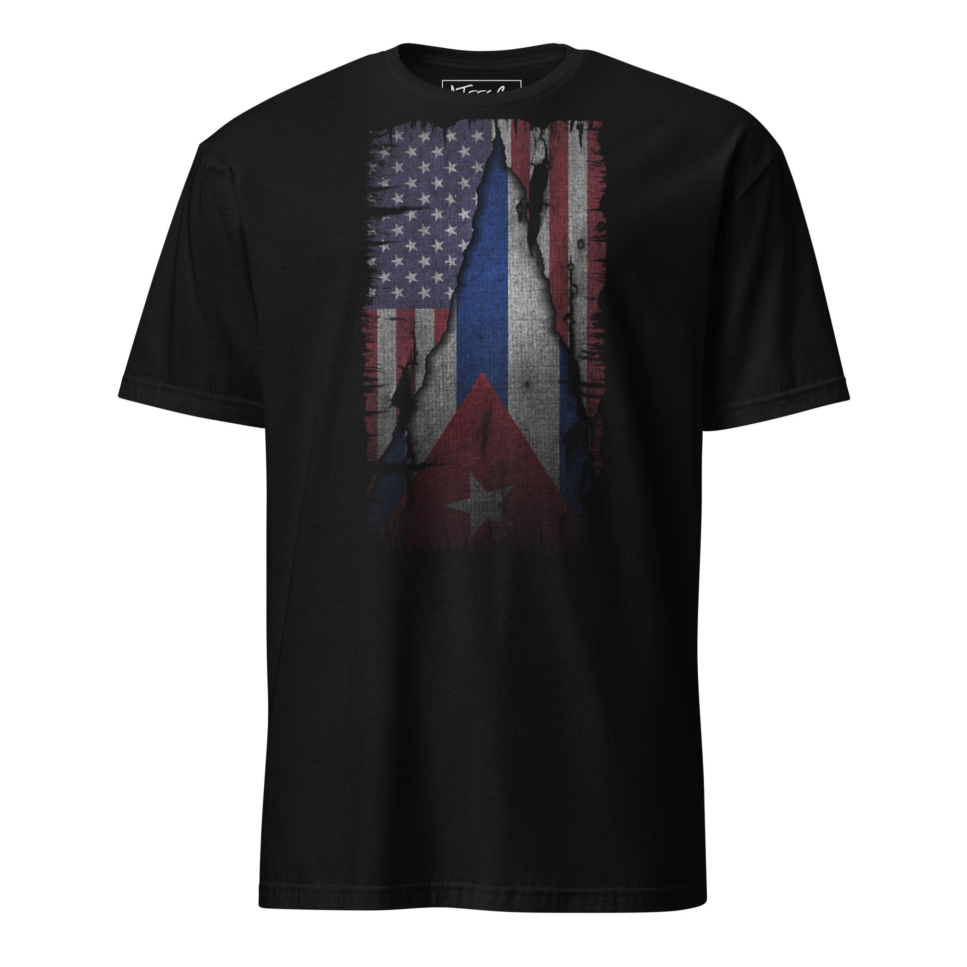 Cuban American Flag T-Shirt – Dual Heritage Tee Color: Black