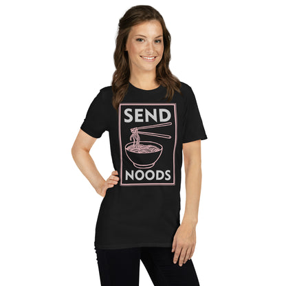 Send Noods T-Shirt (Funny Noodle Humor) - Color: Black