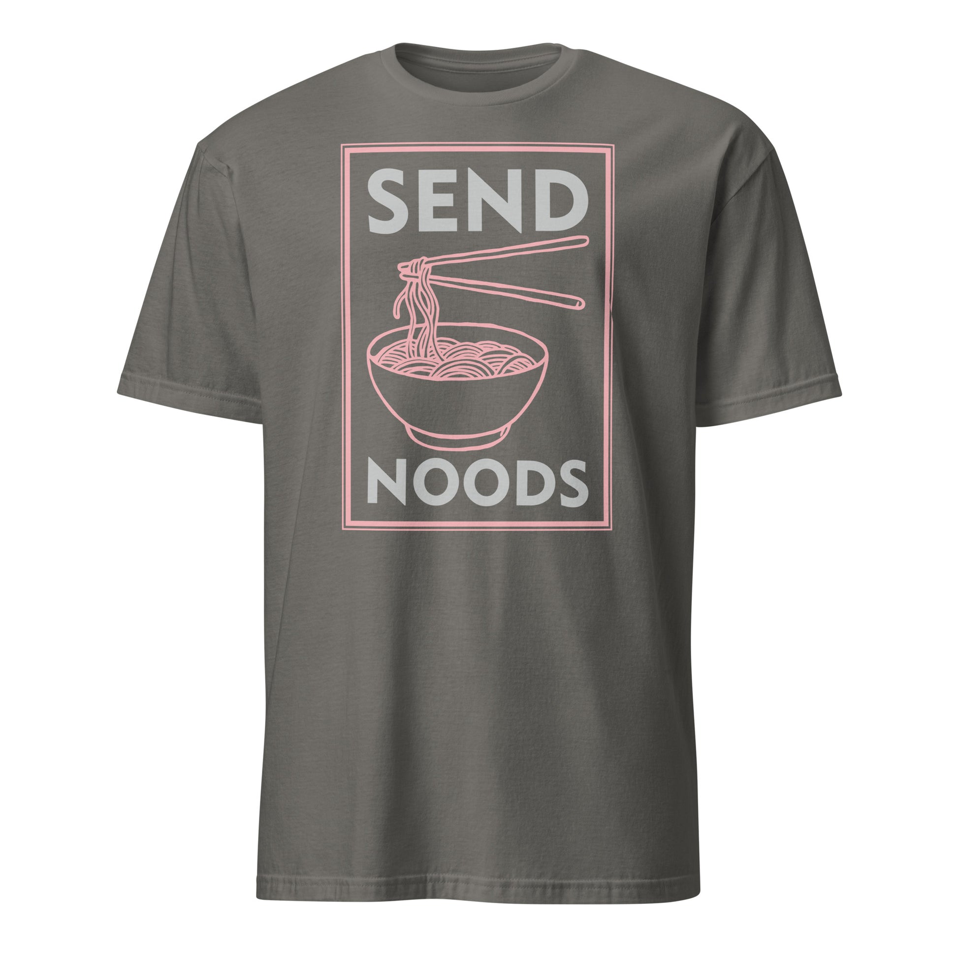 Send Noods T-Shirt (Funny Noodle Humor) - Color: Charcoal