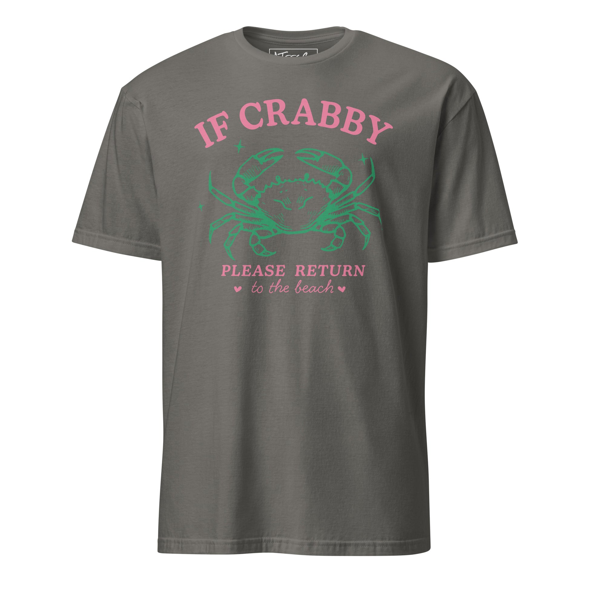 If Crabby Please Return to the Beach T-Shirt Color: Charcoal