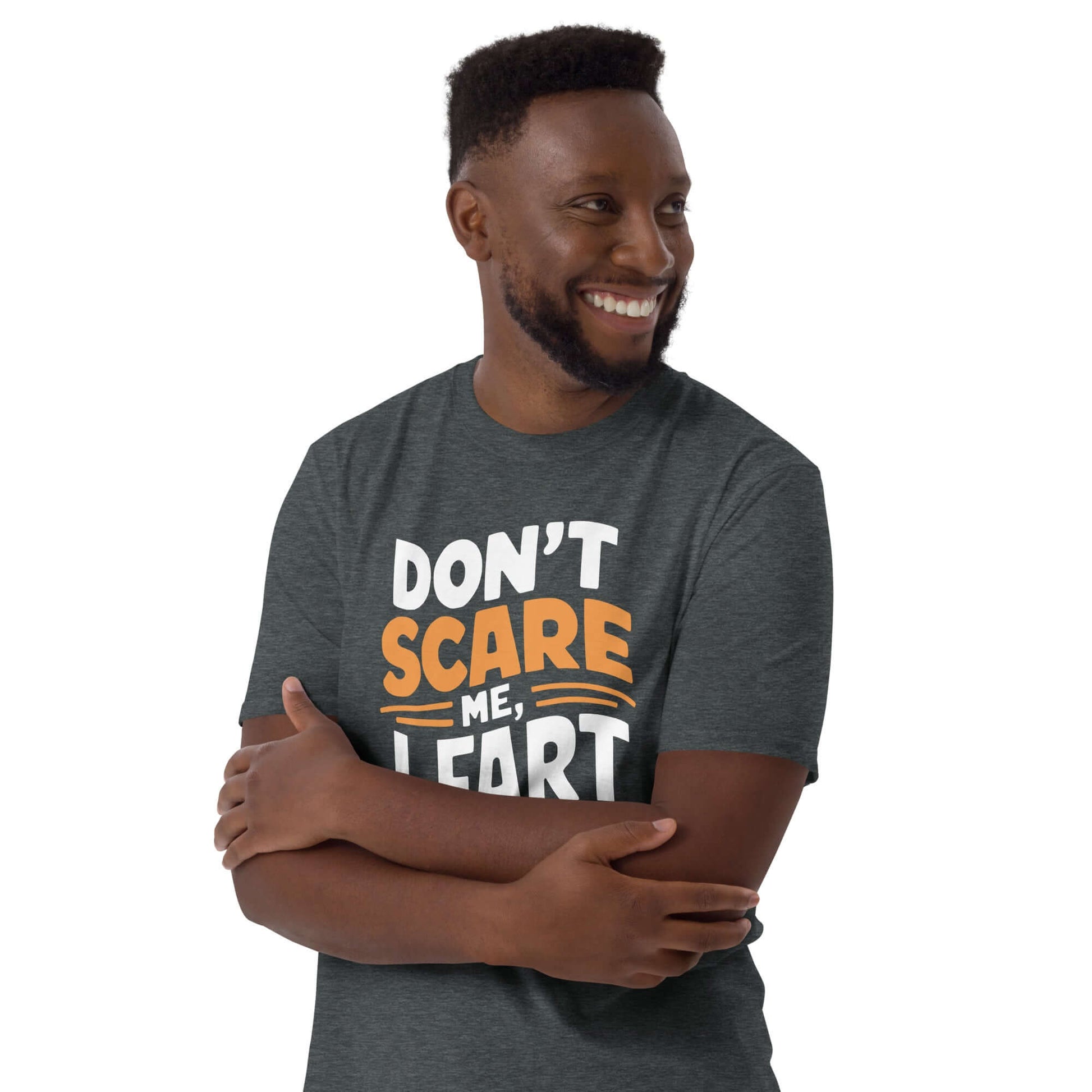 Don’t Scare Me I Fart Easily Tee – Funny Gas Humor Color: Black