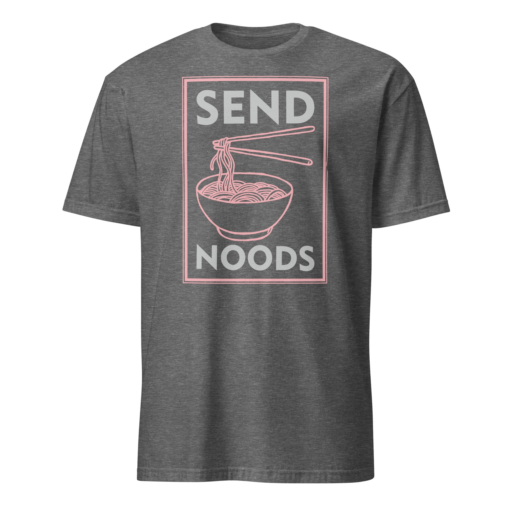 Send Noods T-Shirt (Funny Noodle Humor) - Color: Graphite Heather