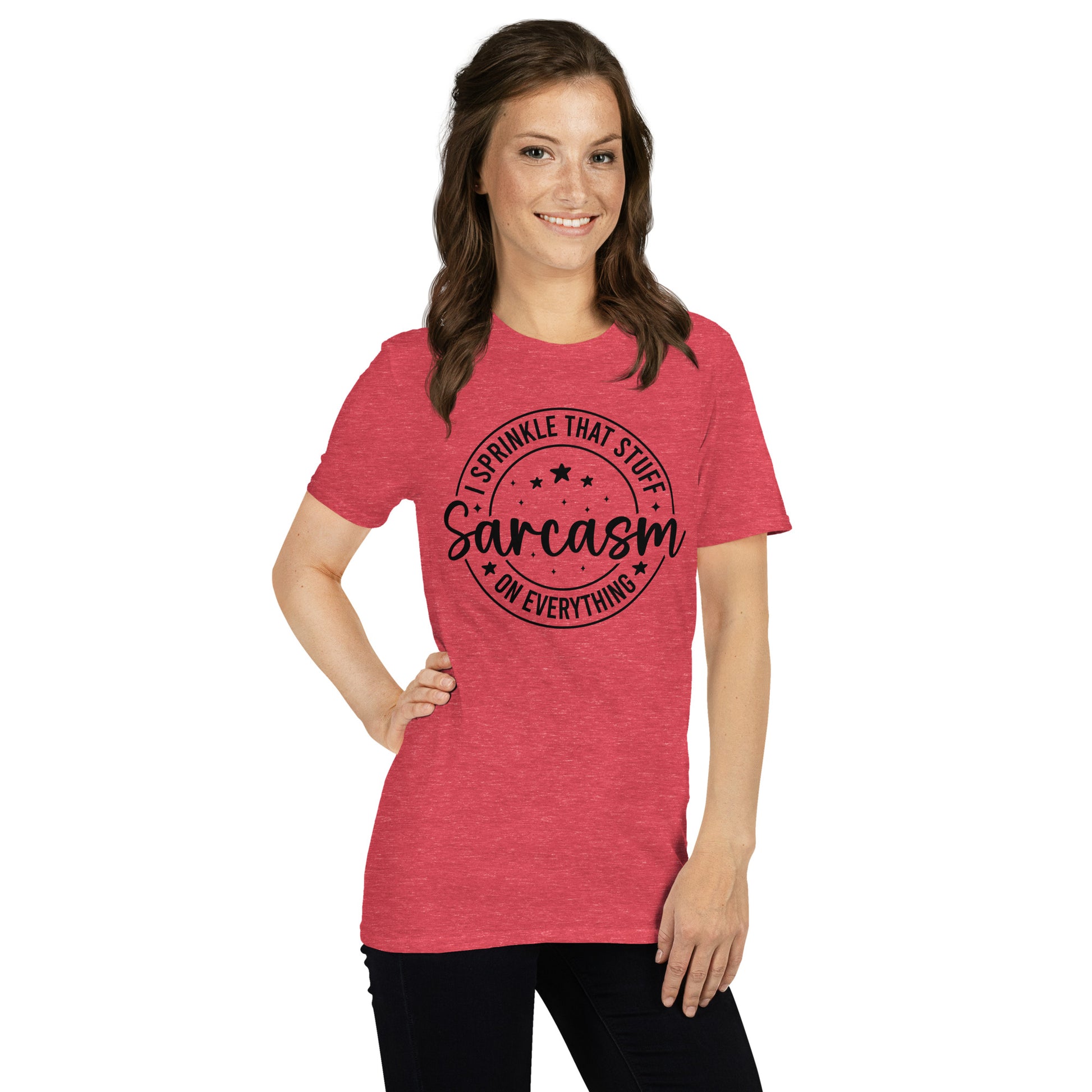 Sarcasm I Spread That Stuff Funny T-Shirt Color: Red