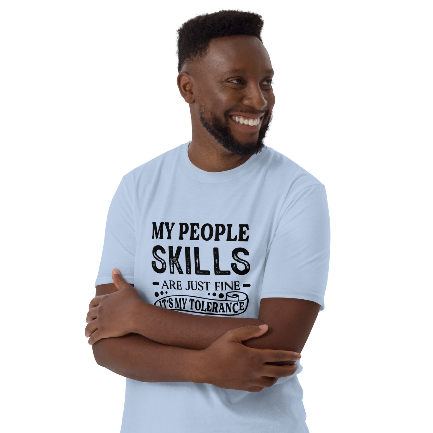 My People Skills Are Just Fine, It's My Tolerance To Idiots That Needs Work T-Shirt - Color: Red