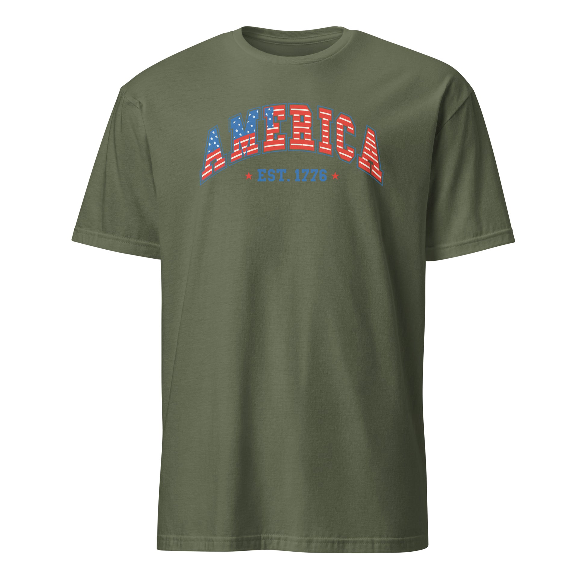 America 1776 T-Shirt - Color: Military Green