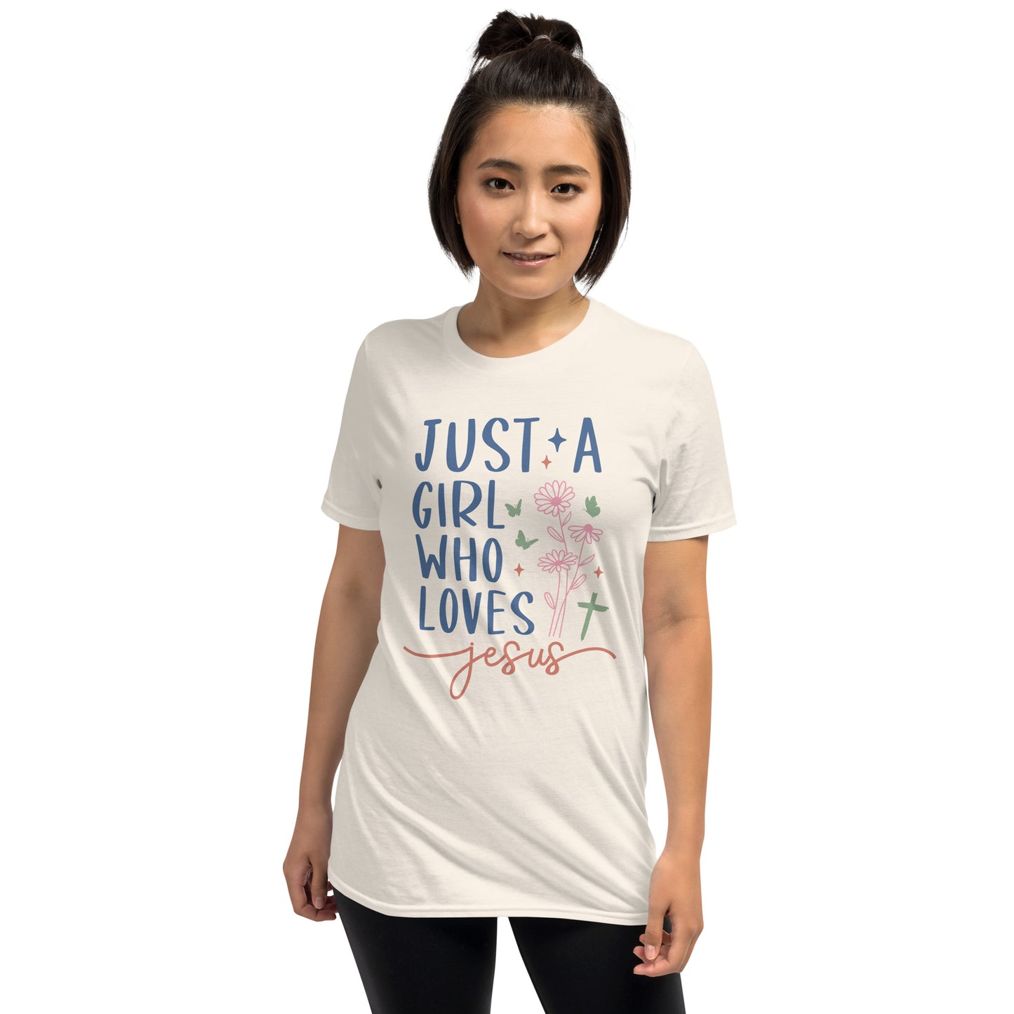 Just A Girl Who Loves Jesus Softstyle T-Shirt - Color: Black