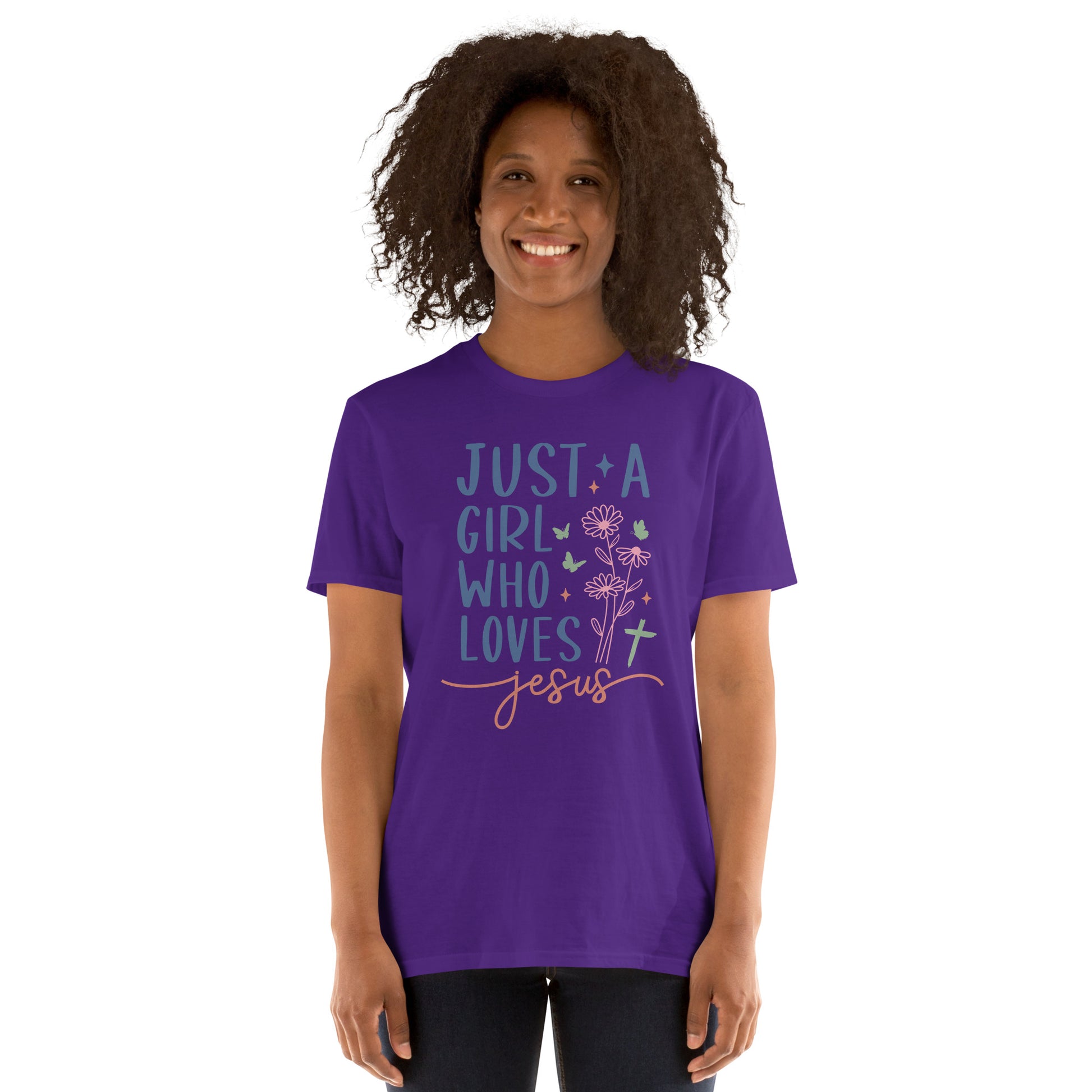 Just A Girl Who Loves Jesus Softstyle T-Shirt - Color: Black