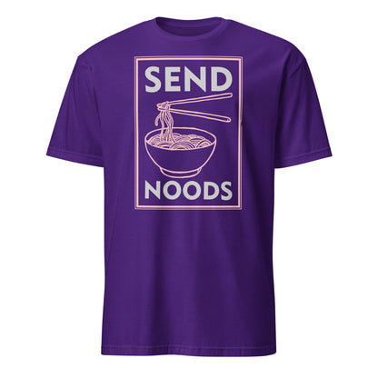 Send Noods T-Shirt (Funny Noodle Humor) - Color: Purple