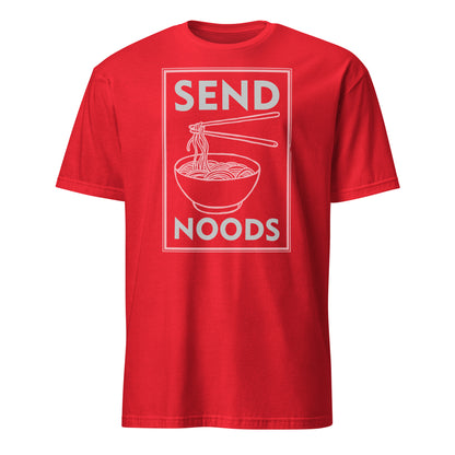 Send Noods T-Shirt (Funny Noodle Humor) - Color: Red