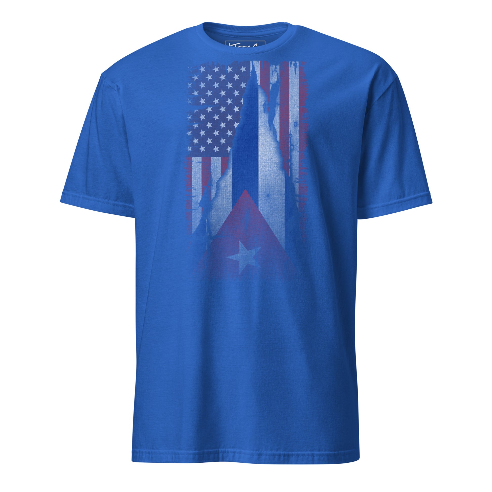 Cuban American Flag T-Shirt – Dual Heritage Tee Color: Royal