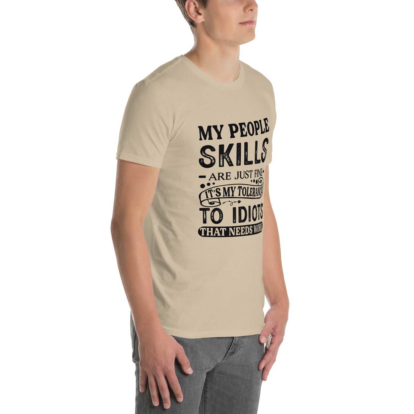 My People Skills Are Just Fine, It's My Tolerance To Idiots That Needs Work T-Shirt - Color: Red