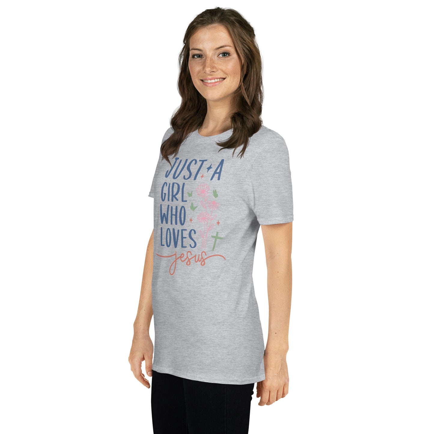 Just A Girl Who Loves Jesus Softstyle T-Shirt - Color: Black