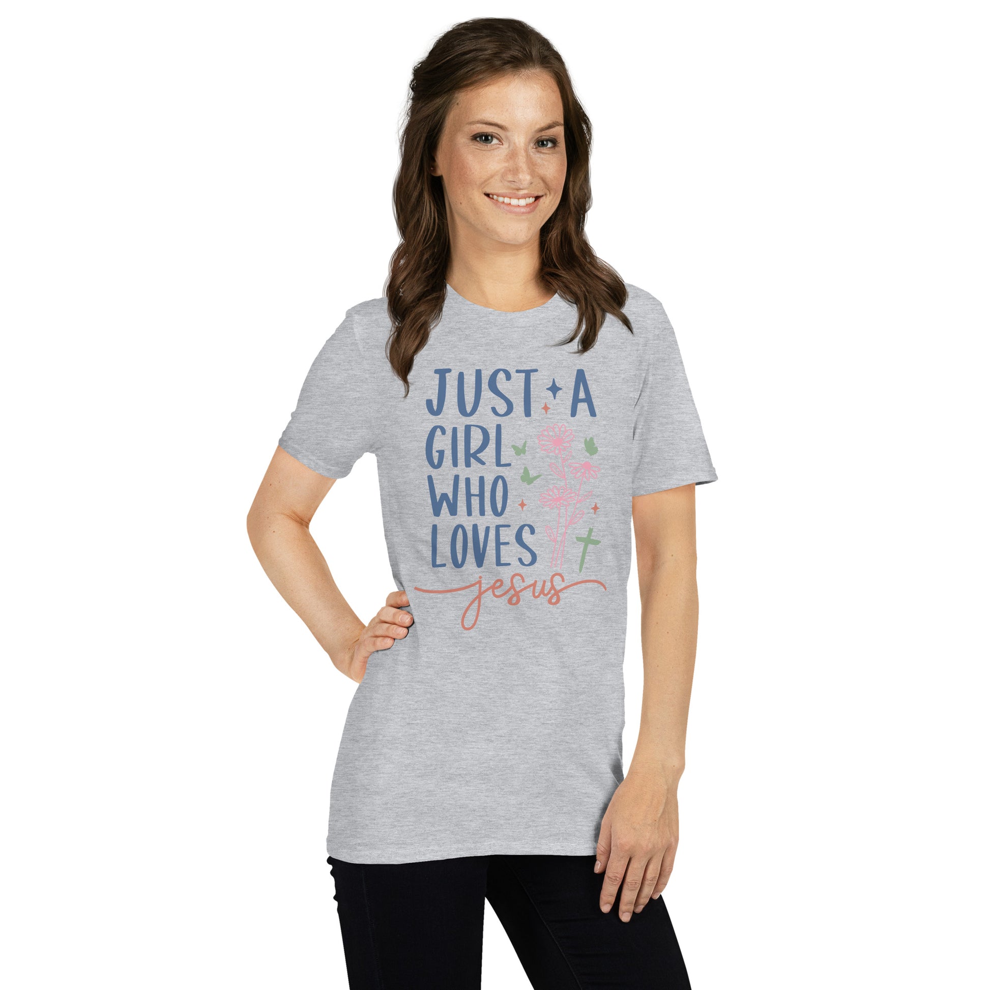 Just A Girl Who Loves Jesus Softstyle T-Shirt - Color: Black