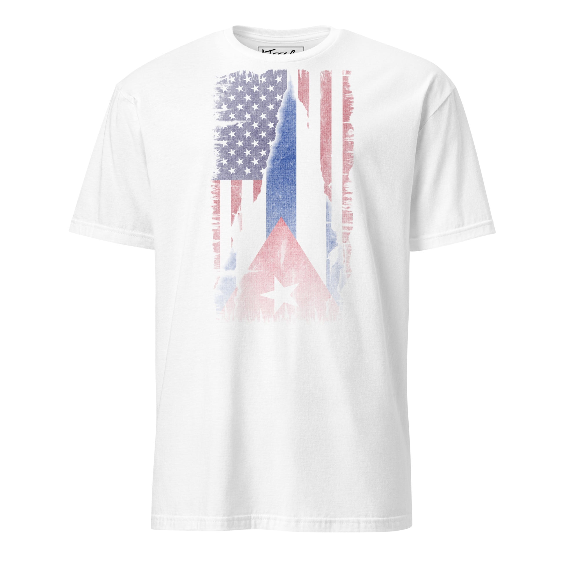 Cuban American Flag T-Shirt – Dual Heritage Tee Color: White