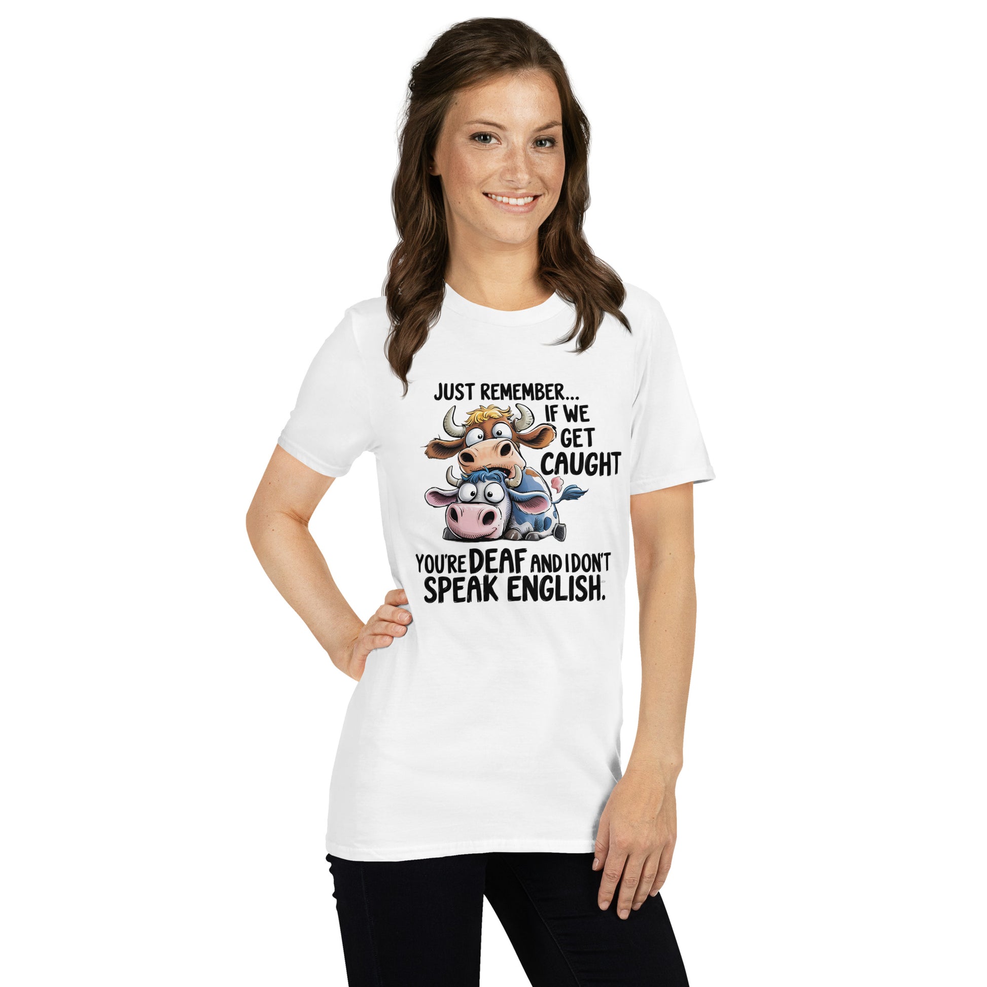 If We Get Caught Funny T-Shirt Color: Sapphire