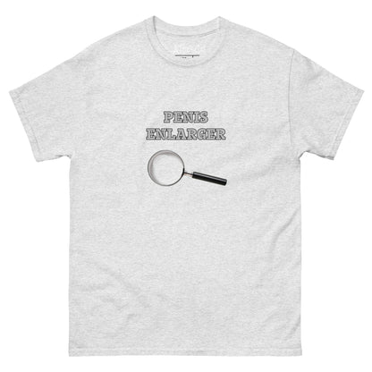 Penis Enlarger T-Shirt (Funny Adult Sexual Humor) Color: Ash