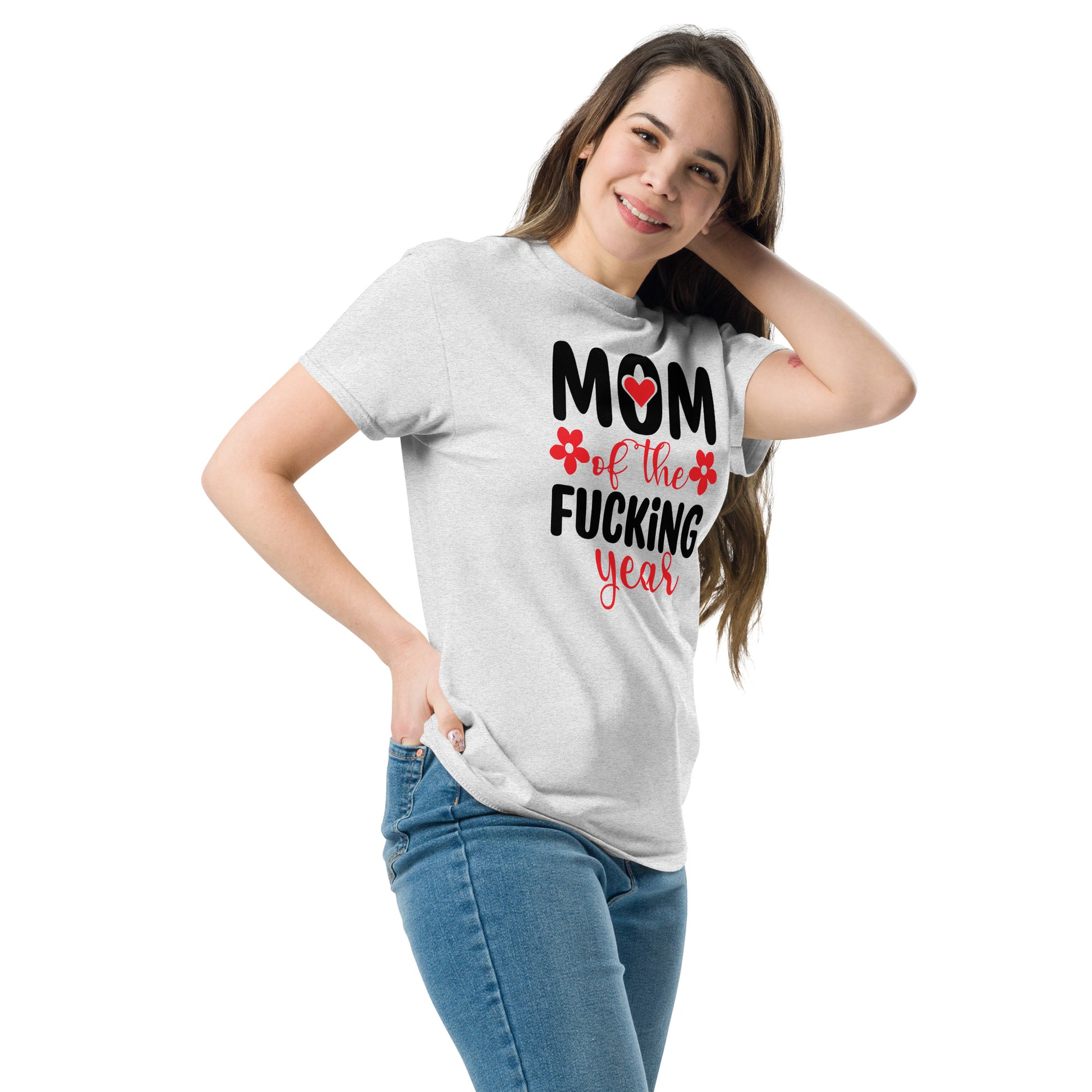 Mom of the Fucking Year Graphic Tee Shirt - Color: Royal - T-Shirt