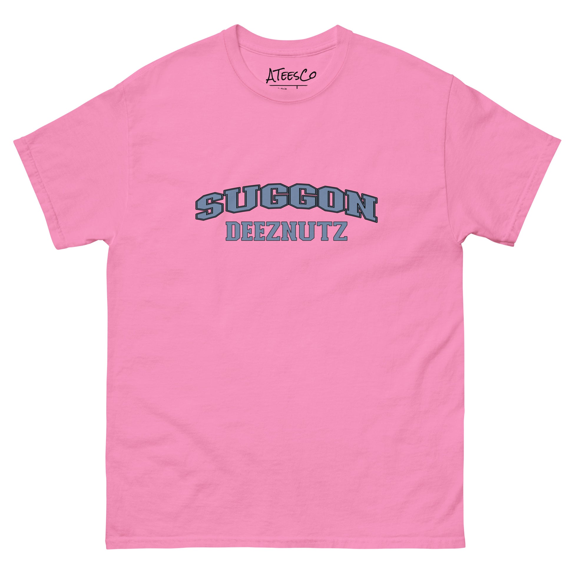 Suggon Deeznutz Graphic Tee Shirt Color: Azalea