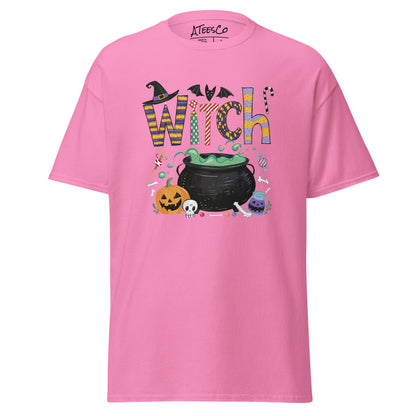 Witch (Halloween Witch) T-Shirt - Color: Azalea