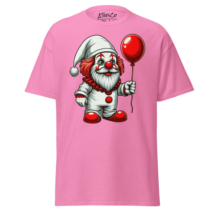 Scary Gnome with Red Balloon T-Shirt Color: Azalea