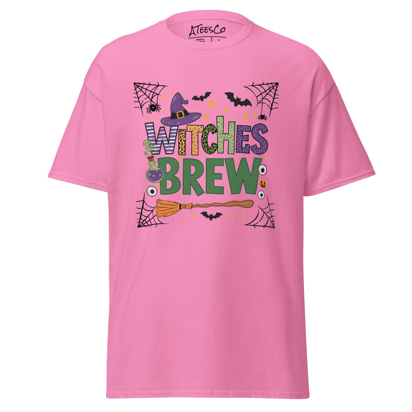 Witches Brew T-Shirt (Halloween Witch) - Color: Azalea