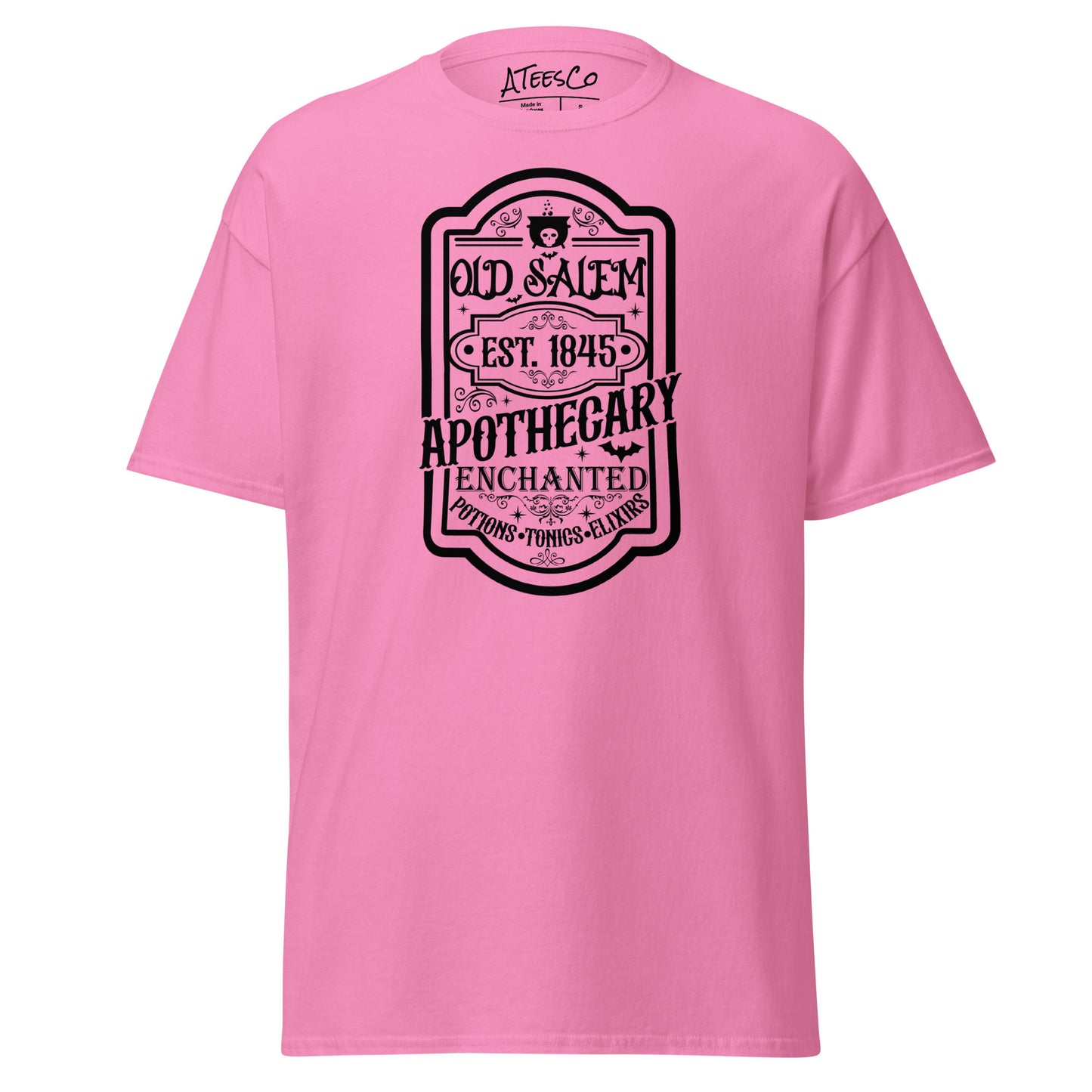 Old Salem Enchanted Apothecary (Halloween) T-Shirt Color: Azalea