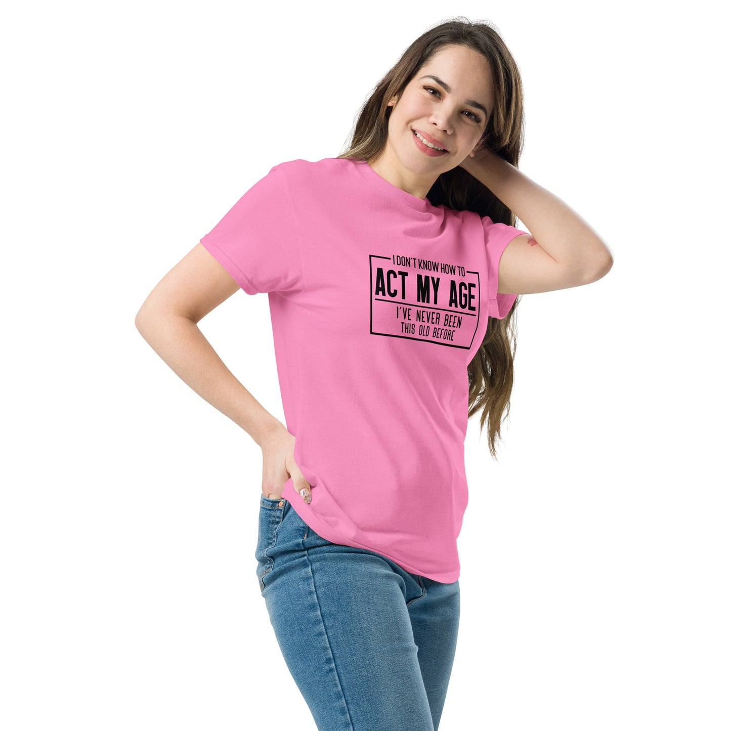 I Don't Know How To Act My Age Graphic Tee Shirt - Color: Red