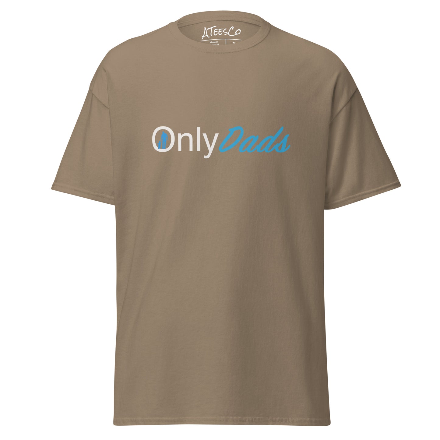 OnlyDads T-Shirt (Only Dads Graphic Tee for Fathers) Color: Brown Savana