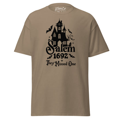 Salem 1692 They Missed One (Halloween) T-Shirt Color: Brown Savana