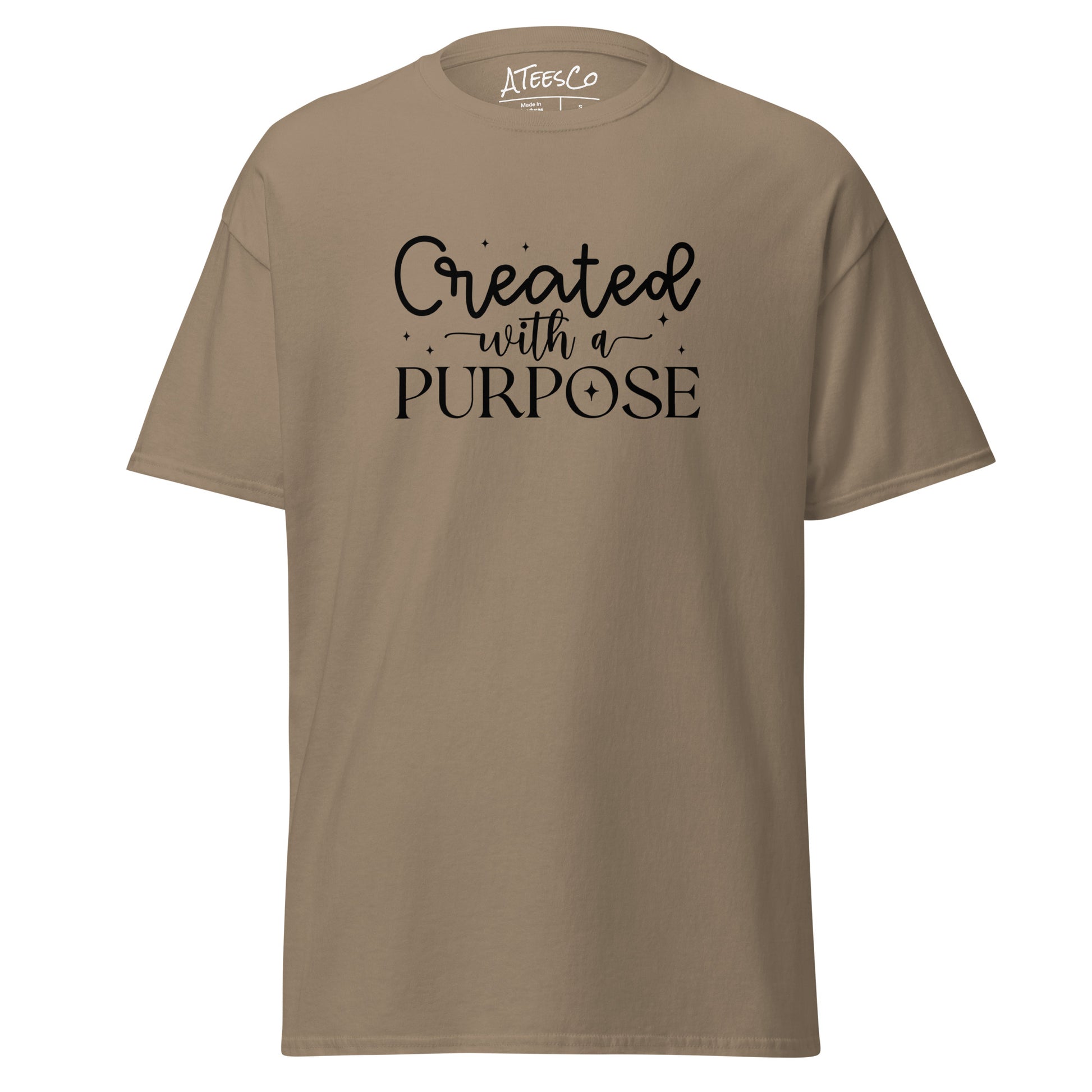 Created with a Purpose Tee Shirt - Color: Brown Savana