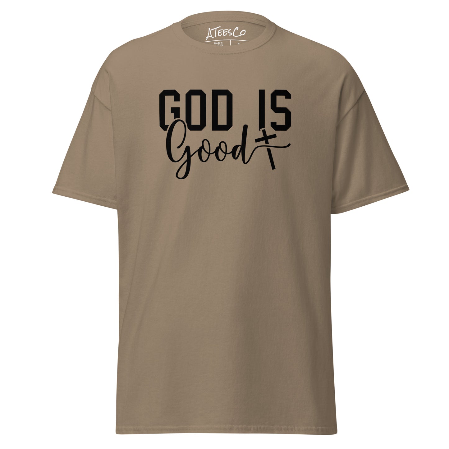 God is Good Graphic Tee Shirt - Color: Brown Savana