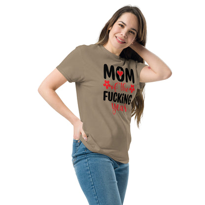 Mom of the Fucking Year Graphic Tee Shirt - Color: Royal - T-Shirt