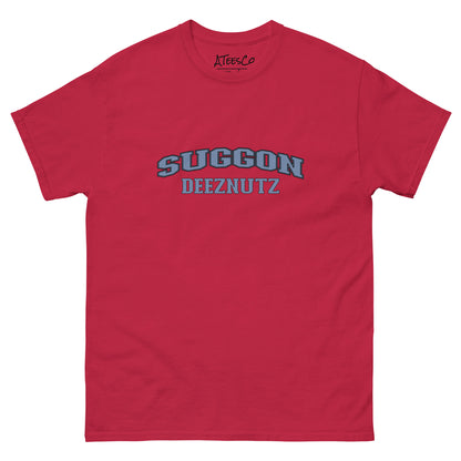 Suggon Deeznutz Graphic Tee Shirt Color: Cardinal