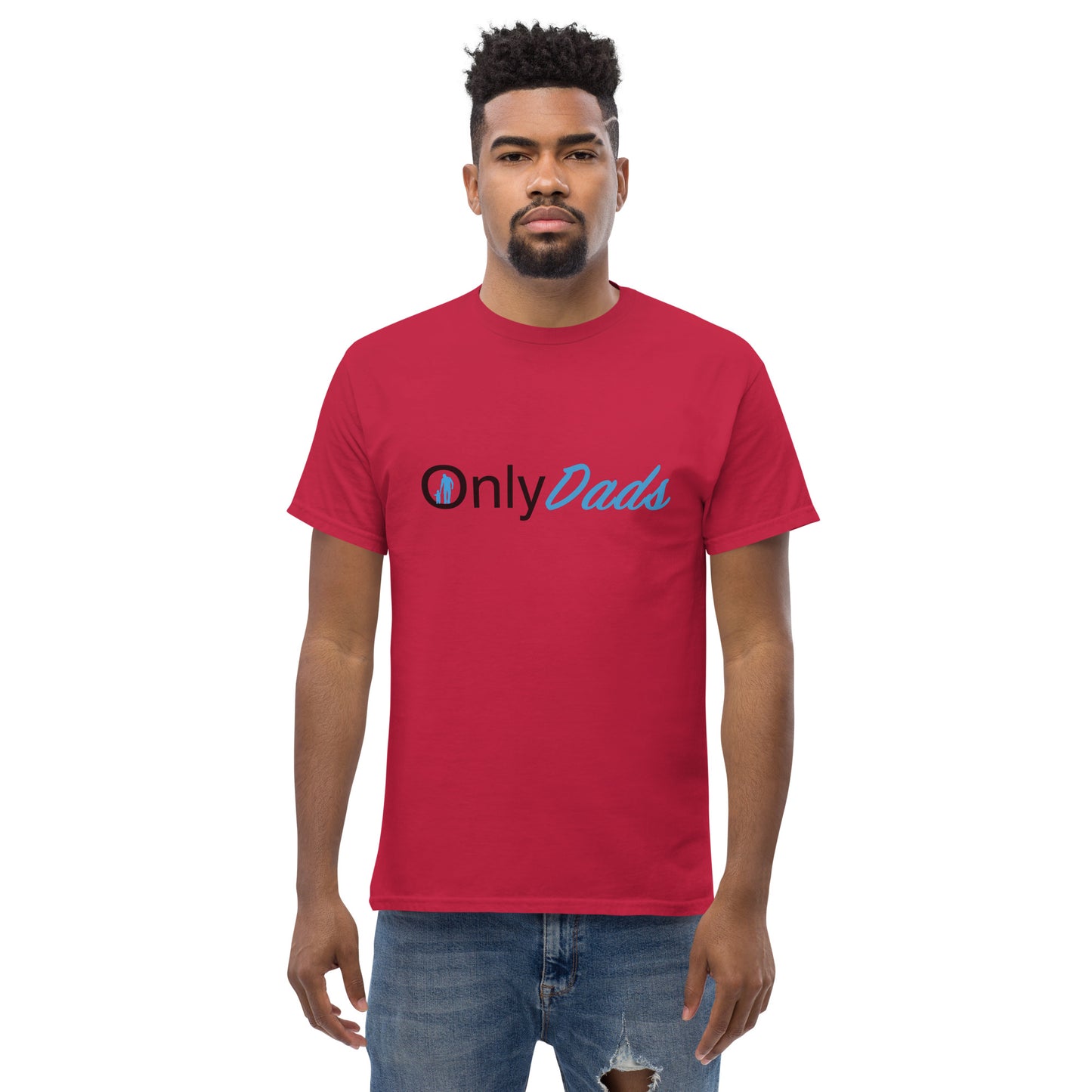 OnlyDads T-Shirt (Only Dads Graphic Tee for Fathers) Color: Cardinal