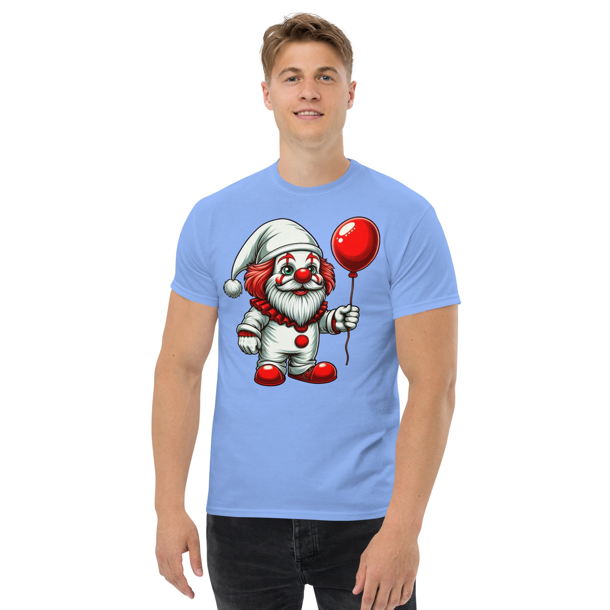 Scary Gnome with Red Balloon T-Shirt Color: Black