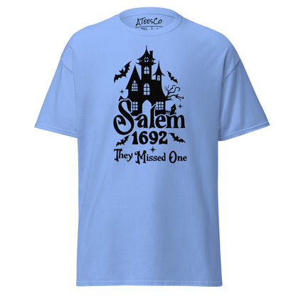 Salem 1692 They Missed One (Halloween) T-Shirt Color: Carolina Blue