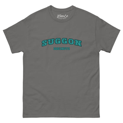 Suggon Deeznutz T-Shirt (Sexual Adult Humor) Color: Charcoal