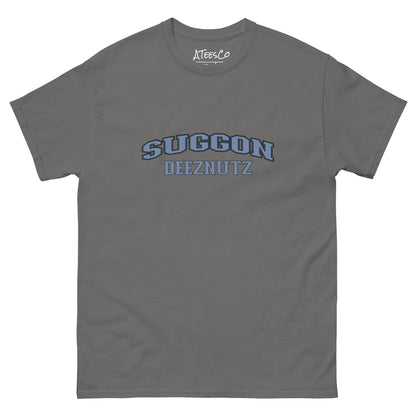 Suggon Deeznutz Graphic Tee Shirt Color: Charcoal