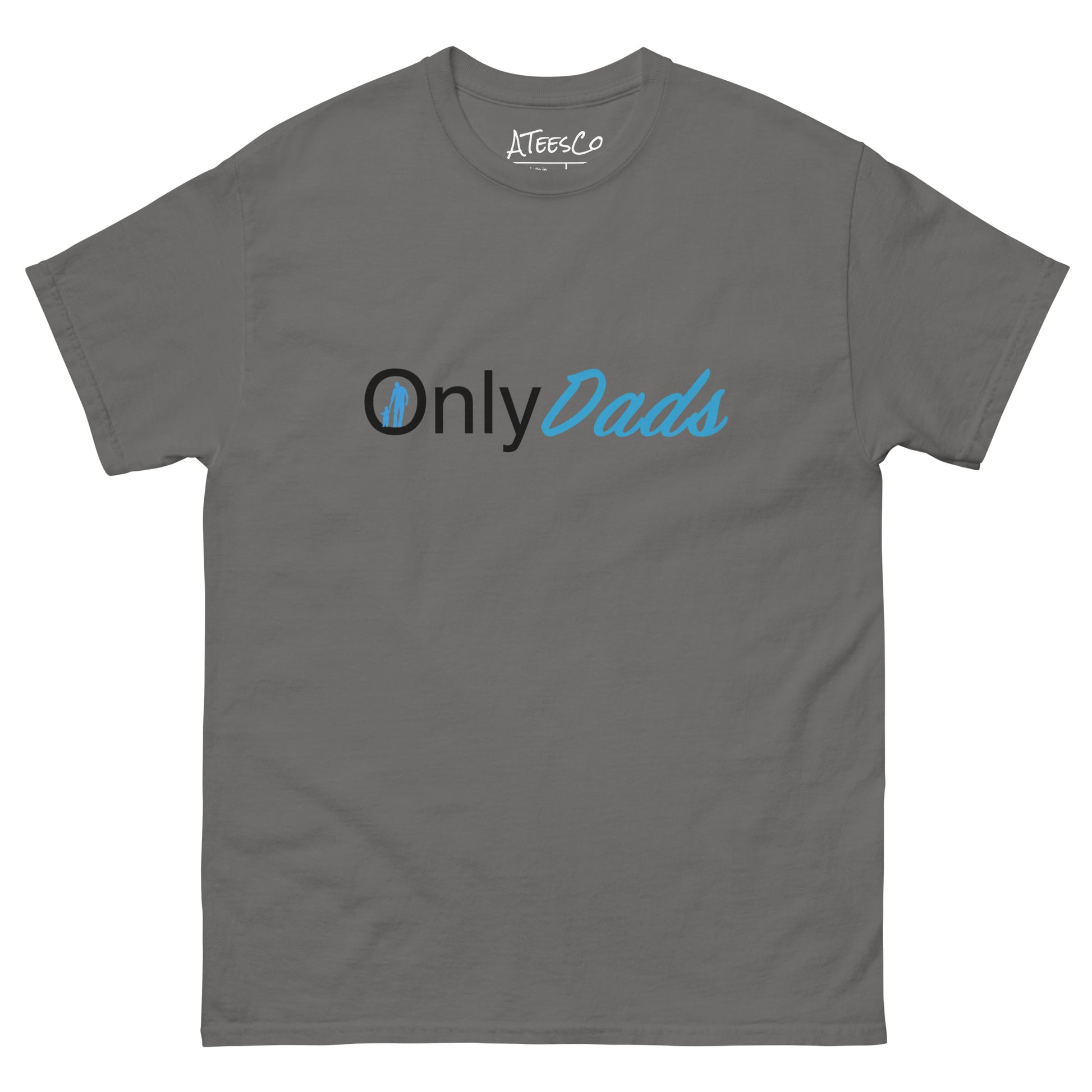 OnlyDads T-Shirt (Only Dads Graphic Tee for Fathers) Color: Charcoal