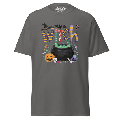 Witch (Halloween Witch) T-Shirt - Color: Charcoal