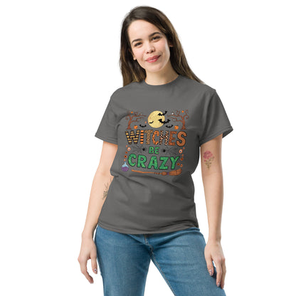 Witches Be Crazy T-Shirt (Halloween Witch) Color: Red