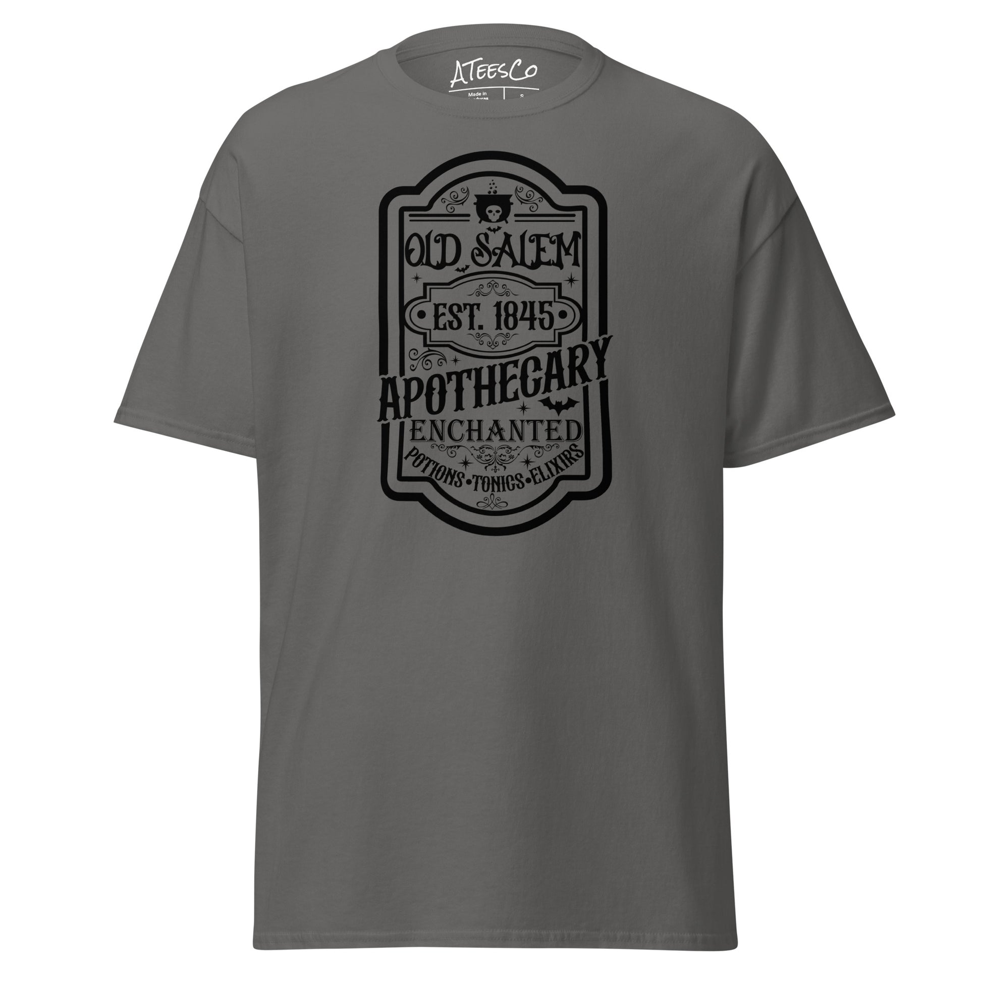 Old Salem Enchanted Apothecary (Halloween) T-Shirt Color: Charcoal