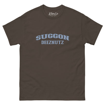 Suggon Deeznutz Graphic Tee Shirt Color: Dark Chocolate