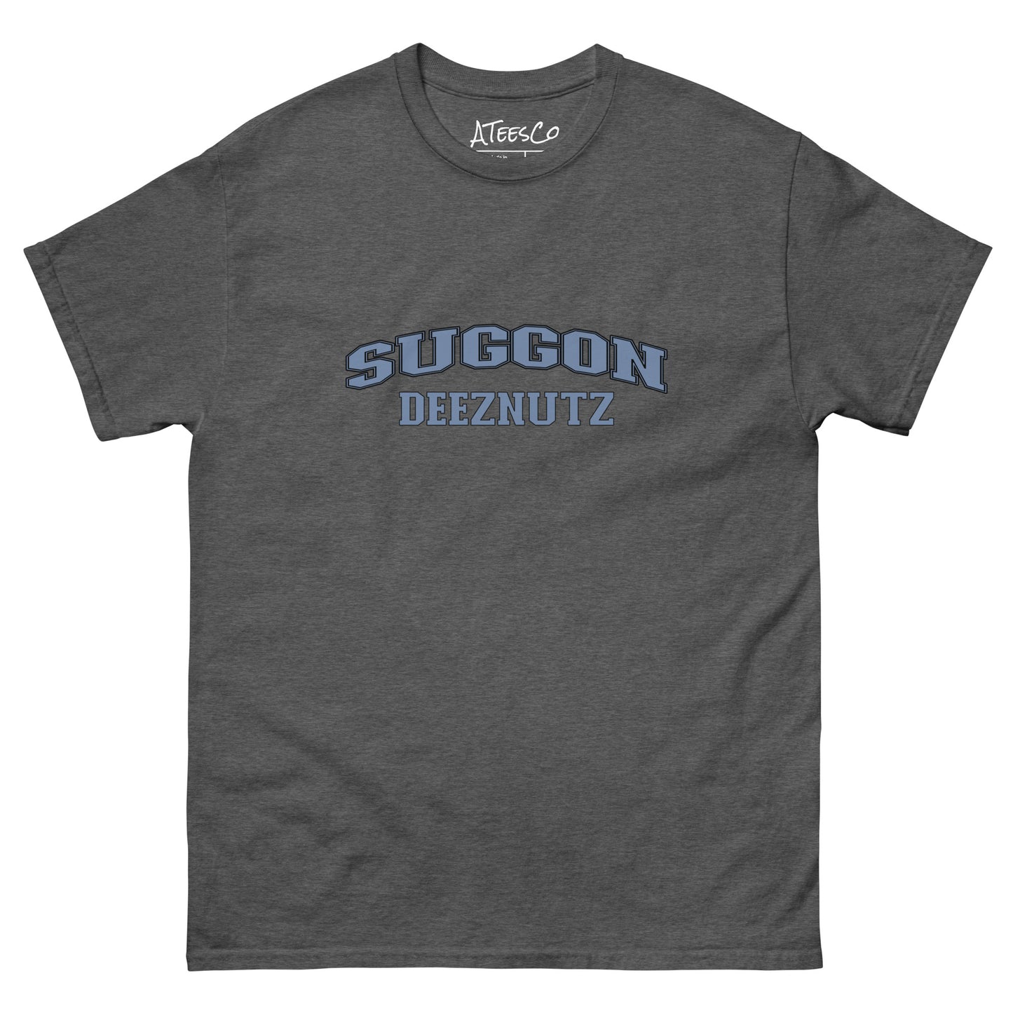 Suggon Deeznutz Graphic Tee Shirt Color: Dark Heather