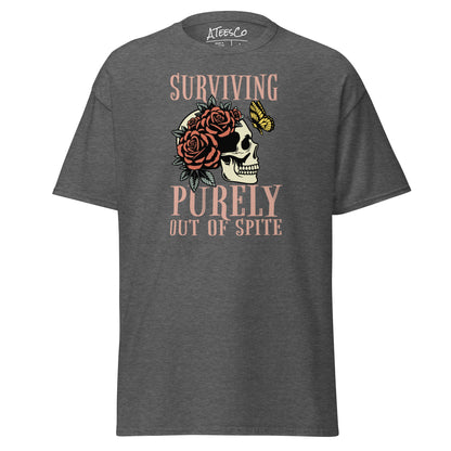 Surviving Purely Out Of Spite T-Shirt Color: Dark Heather