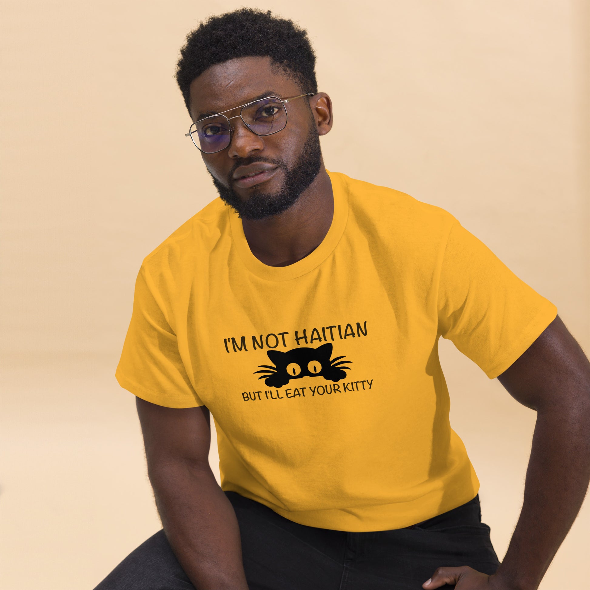 I'm Not Haitian But I'll Eat Your Kitty T-Shirt - Color: Royal