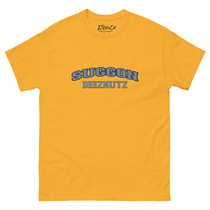 Suggon Deeznutz Graphic Tee Shirt Color: Gold