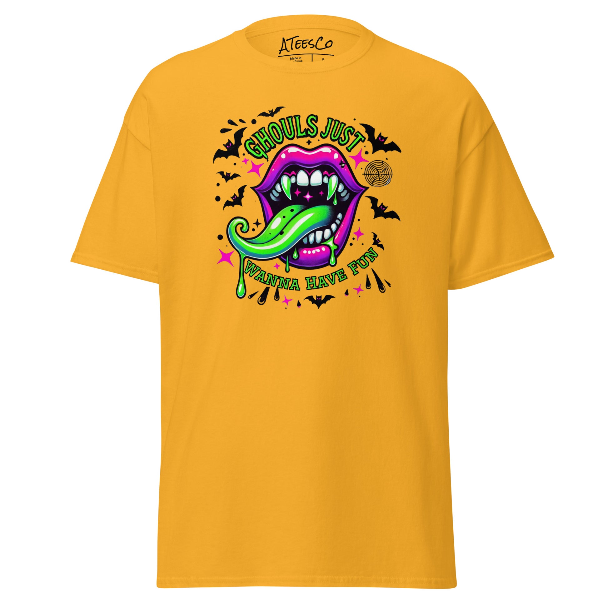 Ghouls Just Want to Have Fun T-Shirt Color: Gold